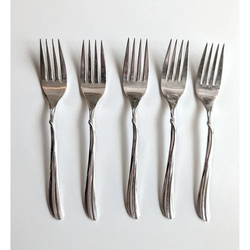 5 Old Company Plate Radiance Silverplate Dinner Forks Vintage IS MCM‎ 6.75